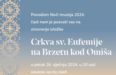 Noć muzeja 2024. - izložba Crkva sv. Eufemije
