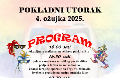 Pokladni utorak program
