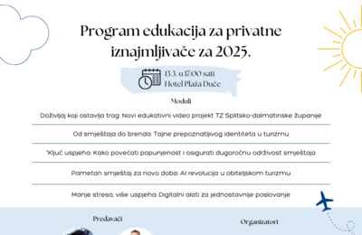 📢 EDUKACIJA ZA PRIVATNE IZNAJMLJIVAČE 📢