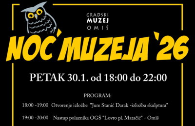 Noć muzeja - 30. 1. 2026.
